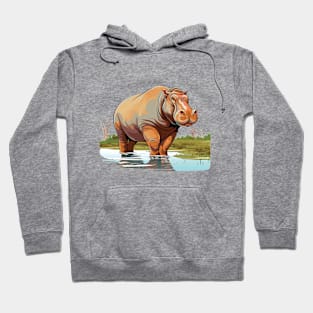 River Hippopotamus Hoodie